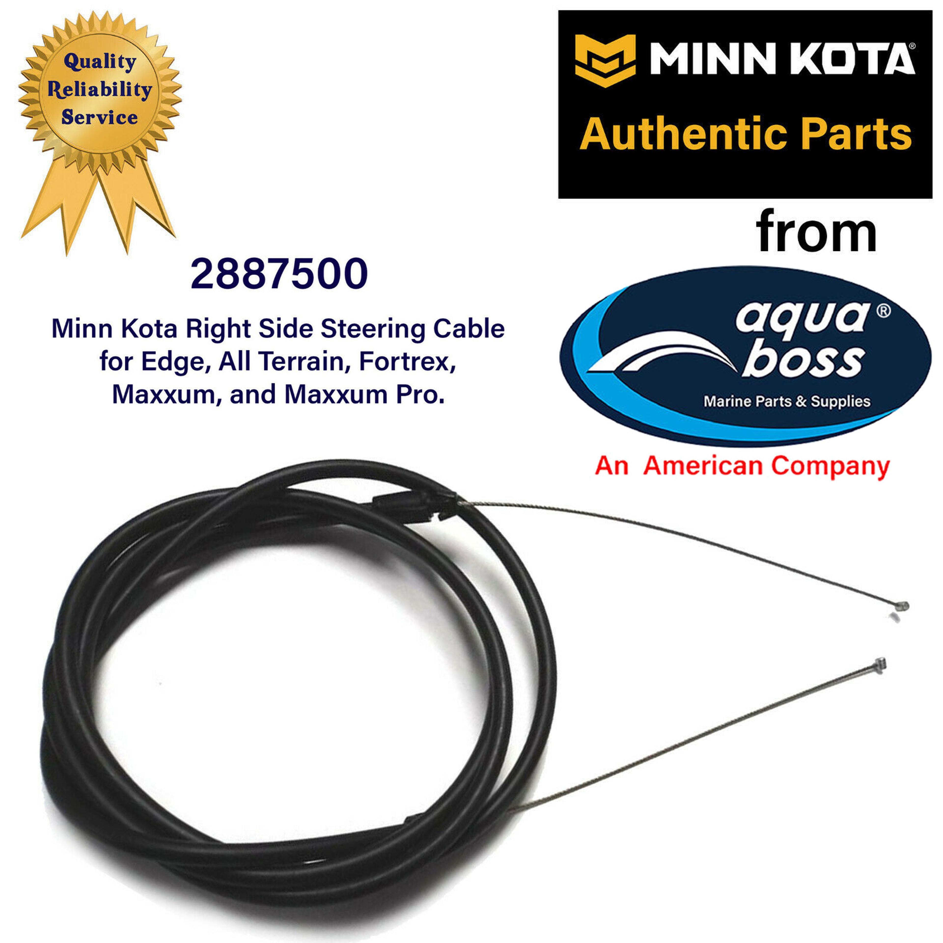 2887500 Right Minn Kota Steering Cables for Trolling Motors.