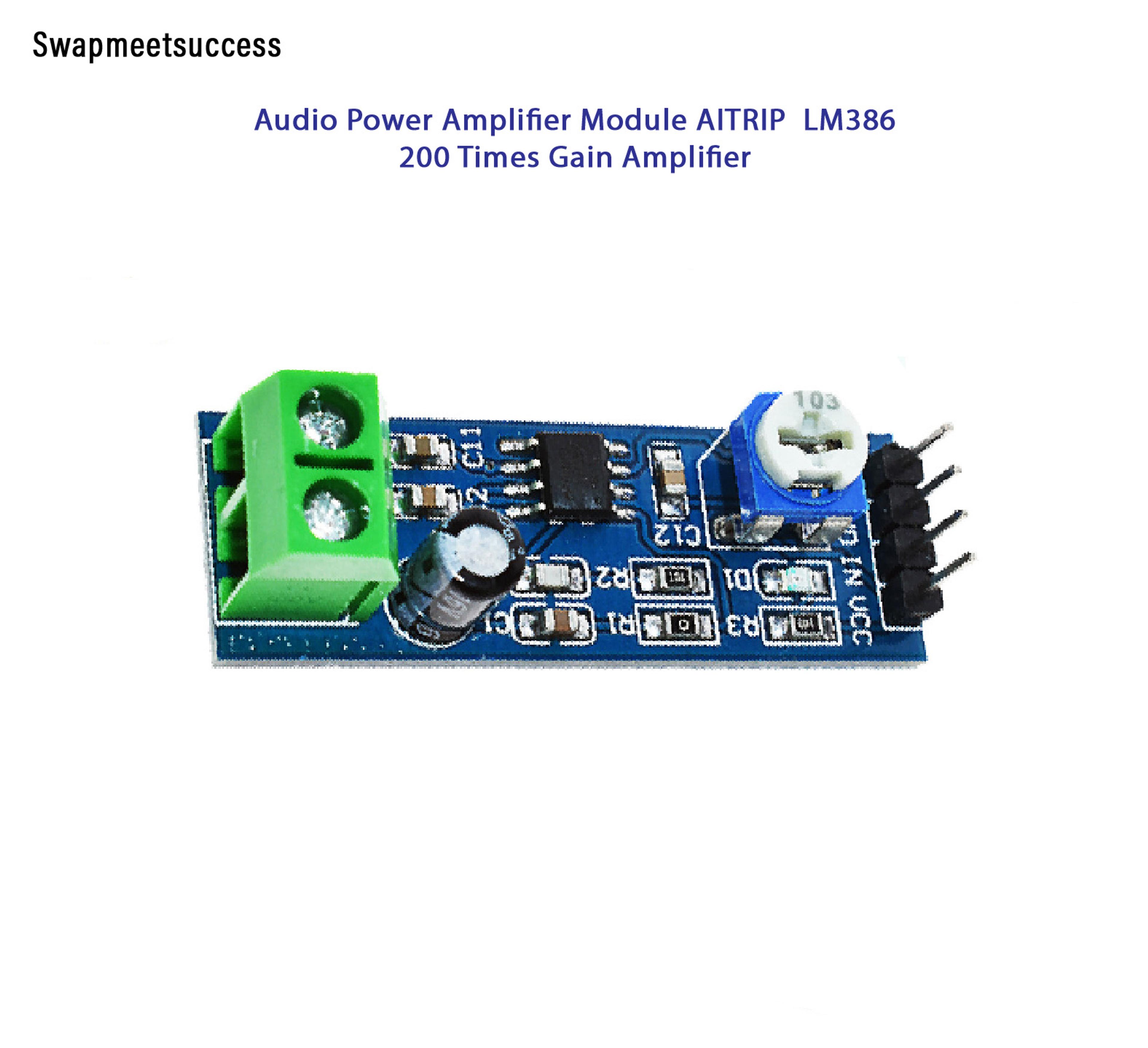 Audio Power Amplifier Module AITRIP  LM386 200 Times Gain Amplifier