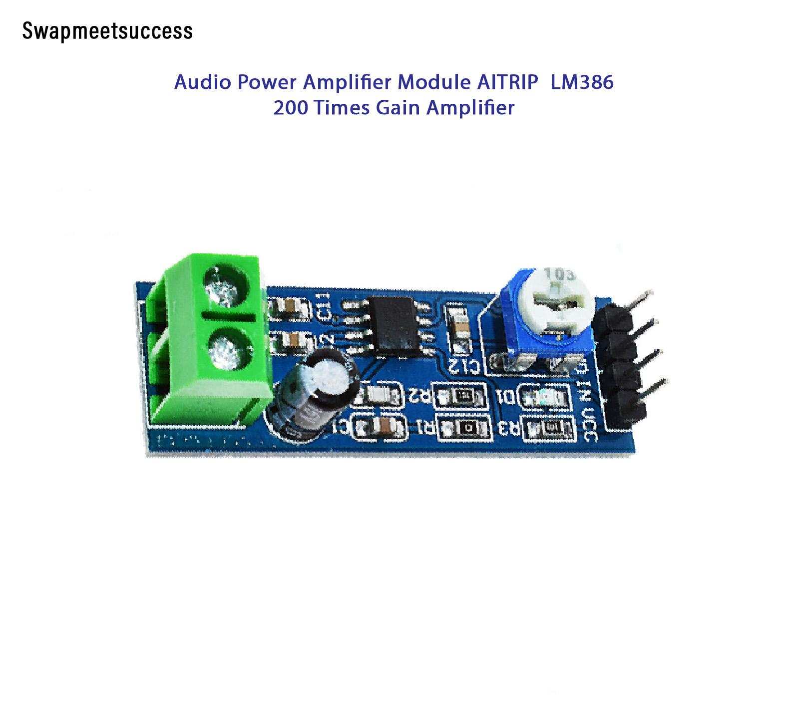 Audio Power Amplifier Module AITRIP LM386 200 Times Gain Amplifier