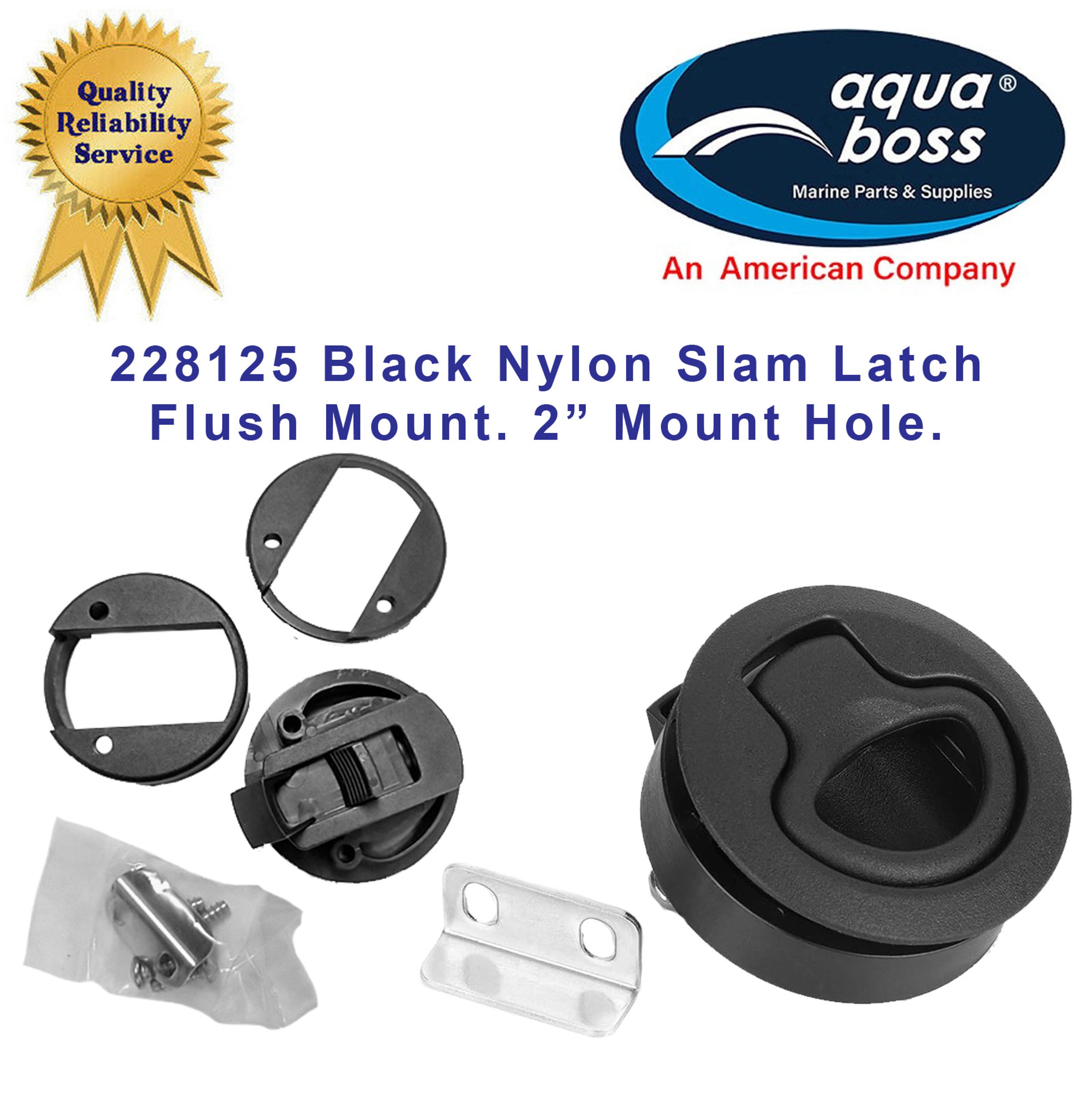 228125 Sea Dog Black Nylon Slam Latch 2" Mount Hole