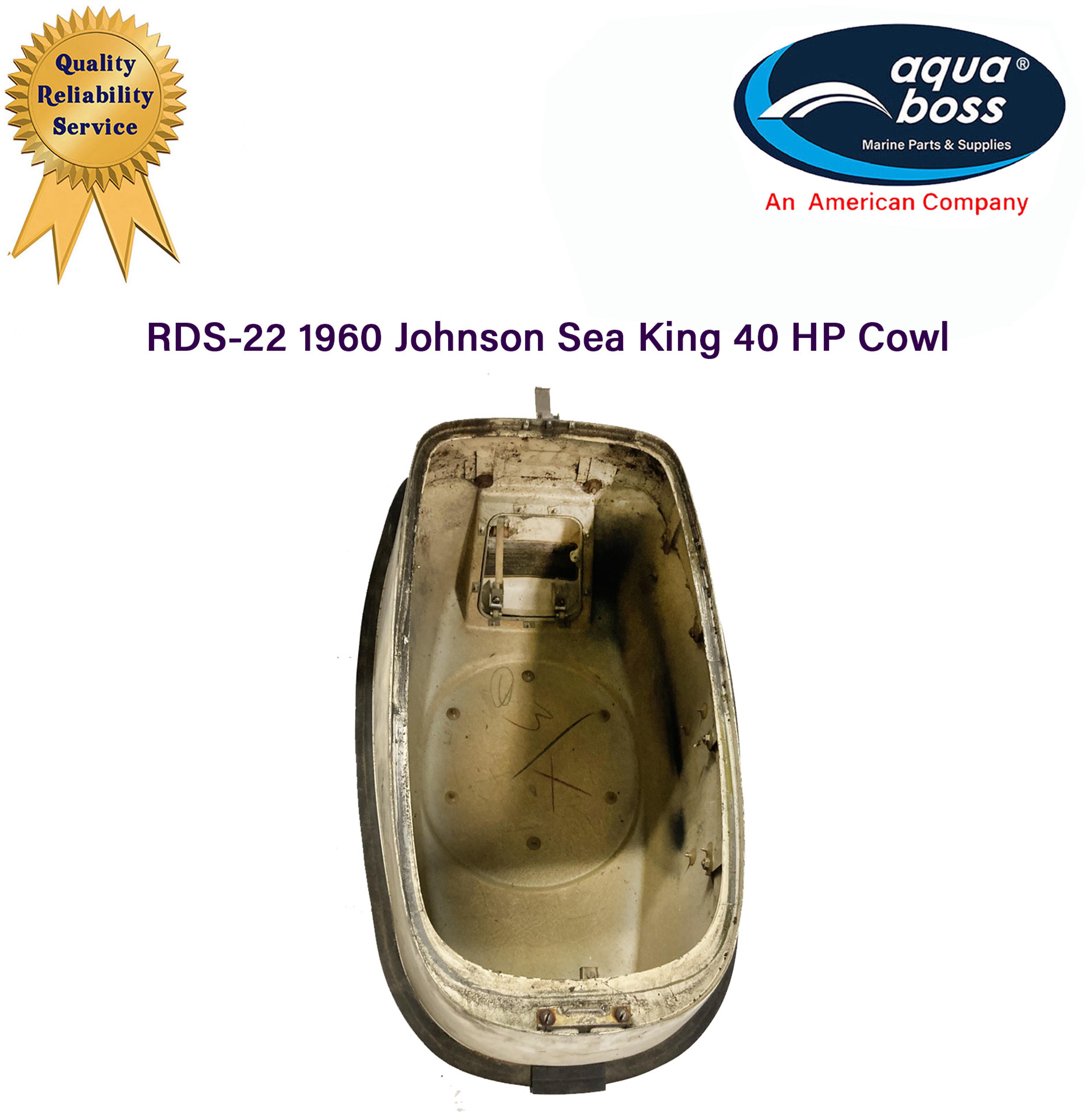 RDS-22 1960 Johnson Sea King 40 HP Engine Cowl Cover