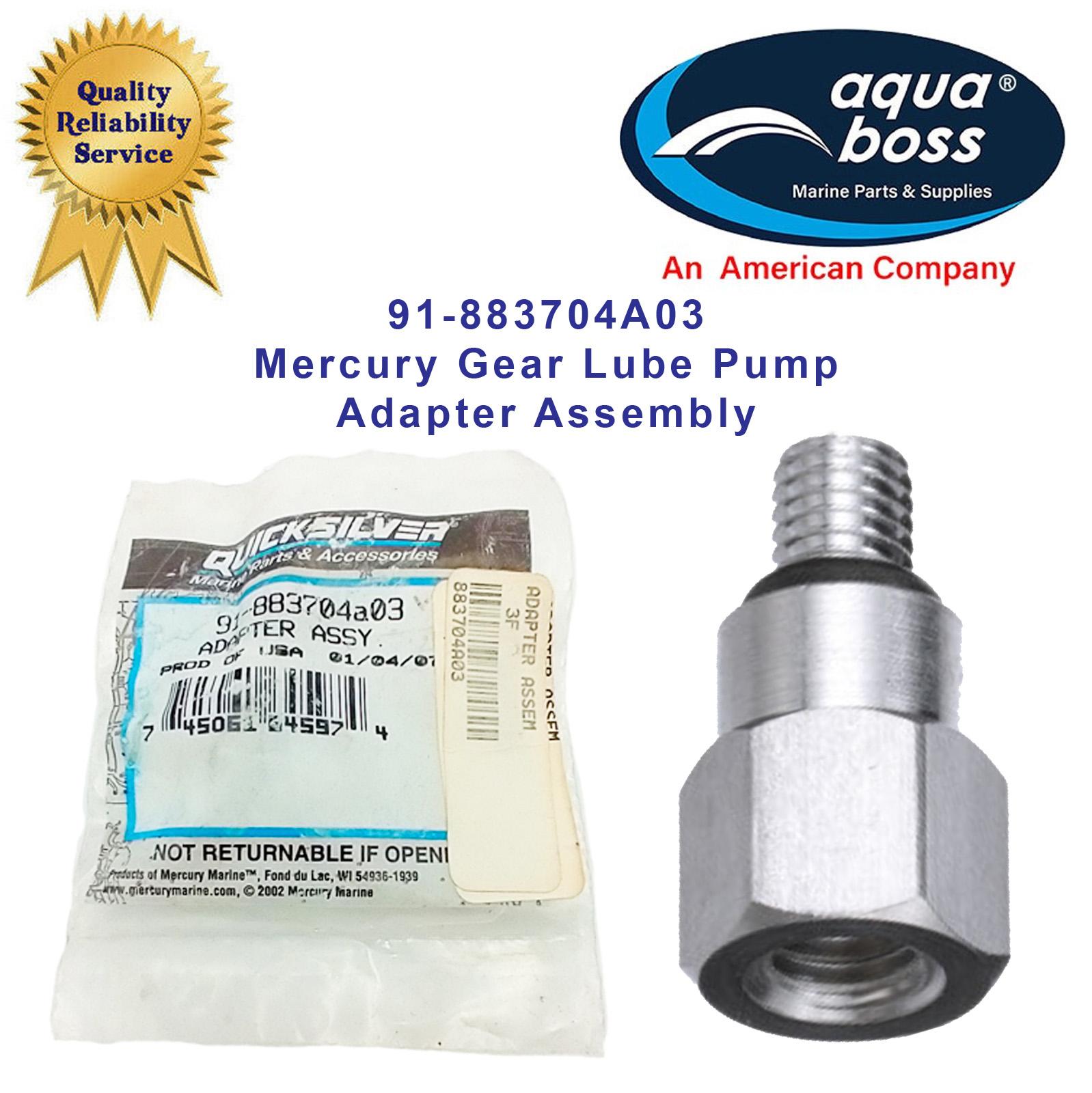 91-883704A03 Gear Lube Pump Adapter Assembly Mercury