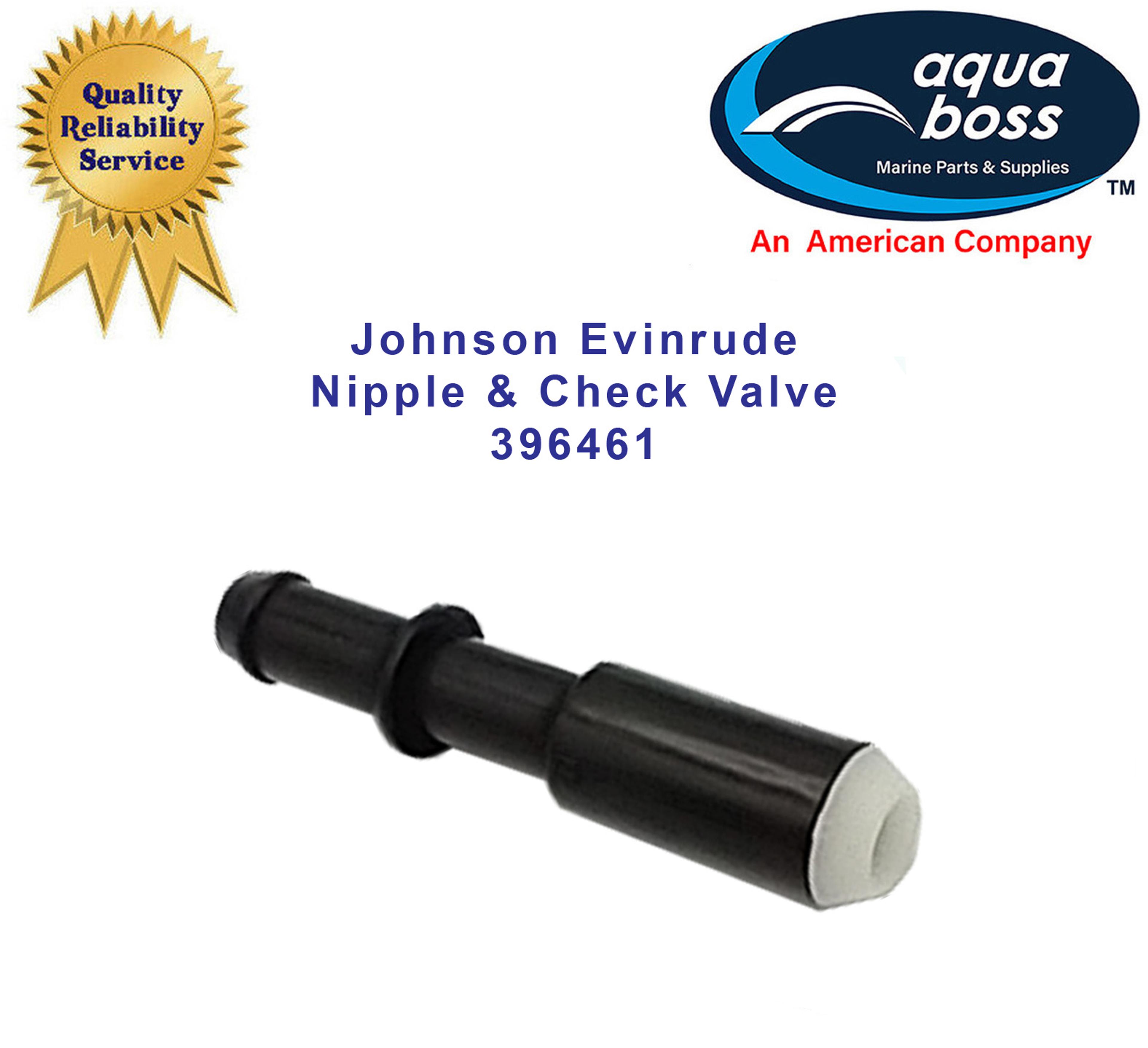 396461 Nipple and Check Valve Johnson Evinrude OMC