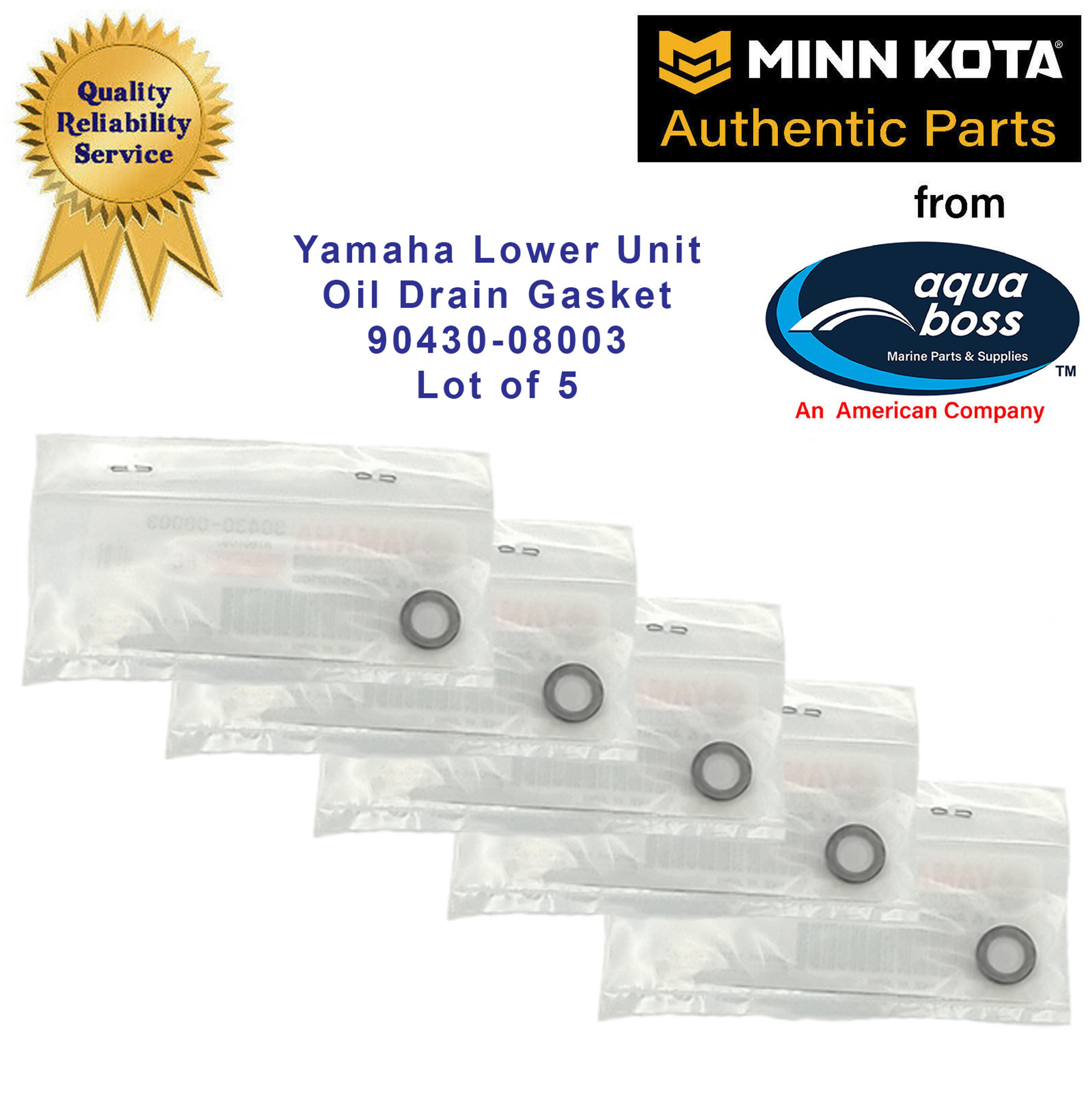 Oil Drain Gasket 90430-08003 Yamaha Lower Unit Lot of 5