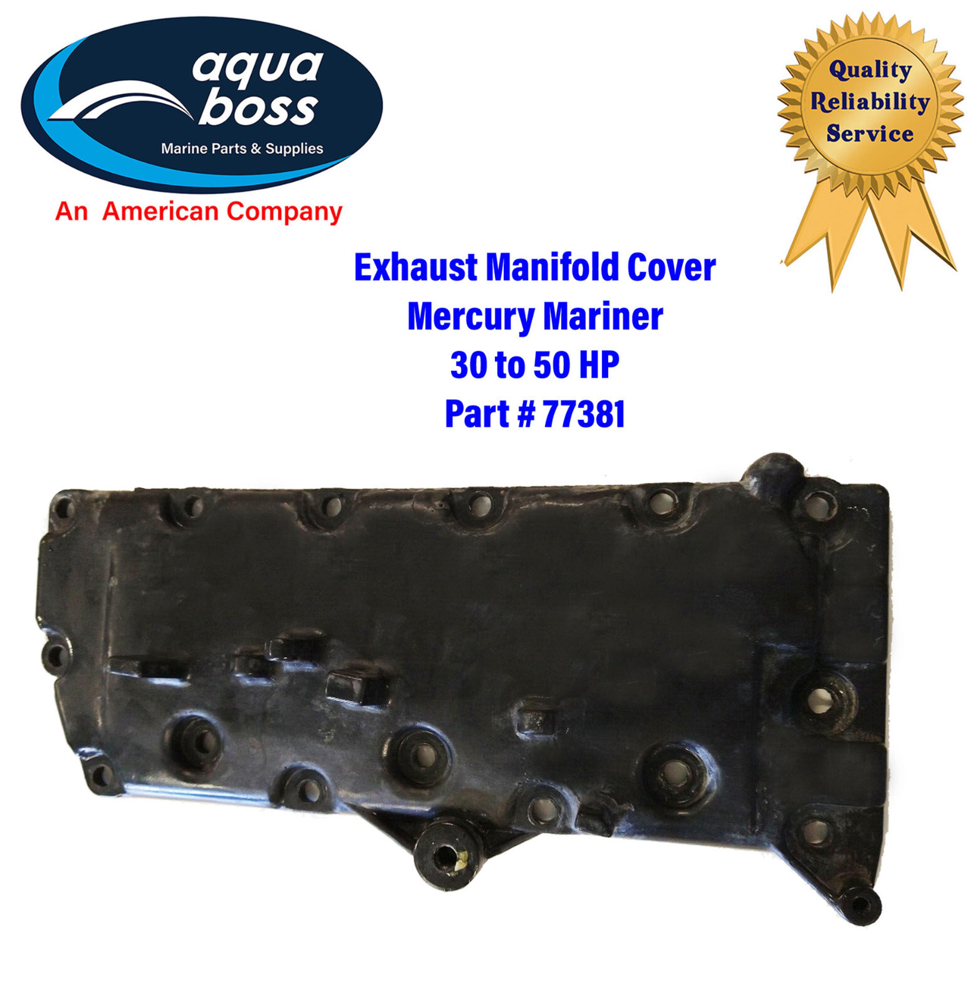 77381 Mercury Mariner Exhaust Manifold cover 1997 30 to 50 Horse Power