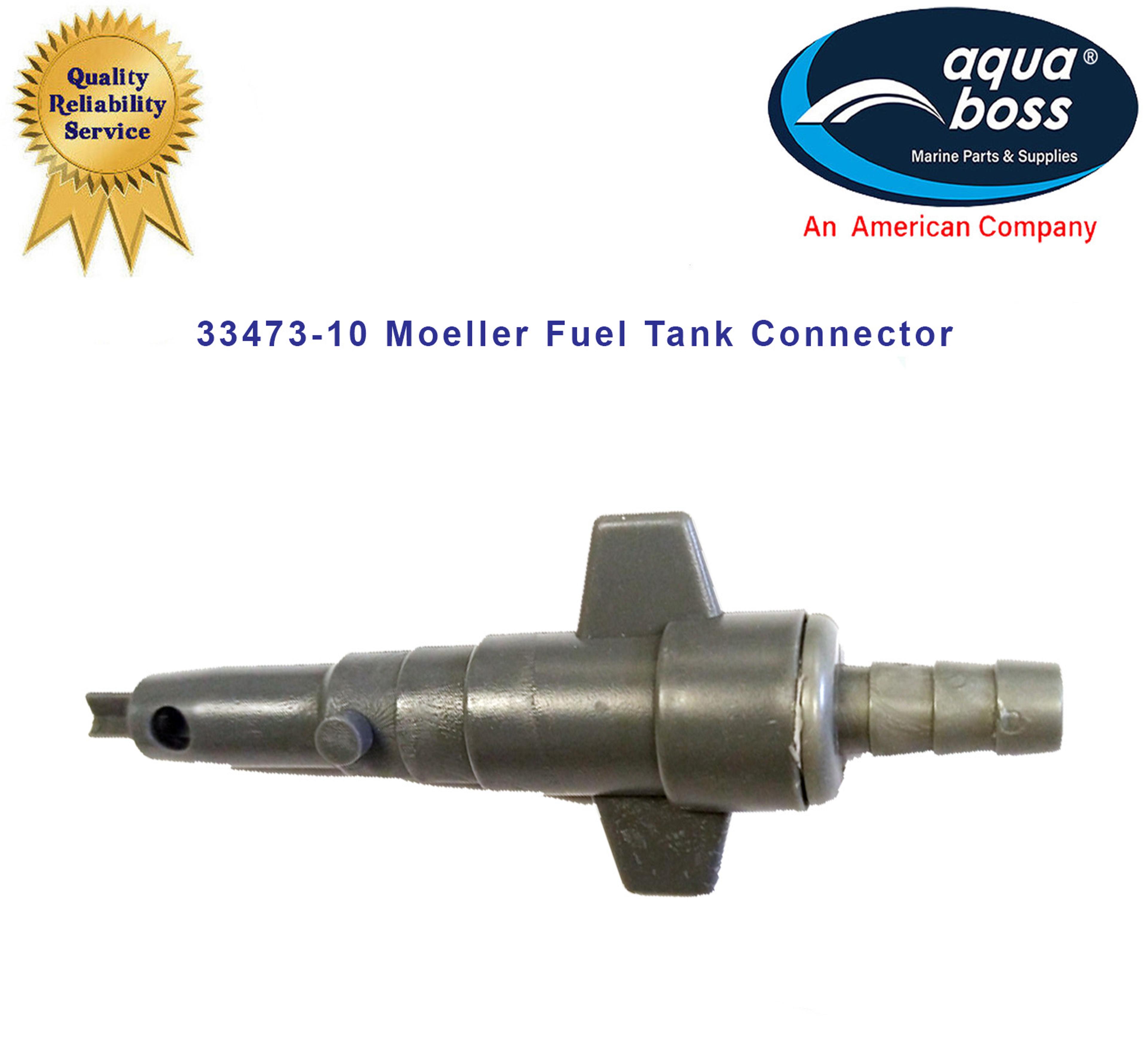 33473-10 Moeller Fuel Tank Connector 5/16 Barb Bayonet Style