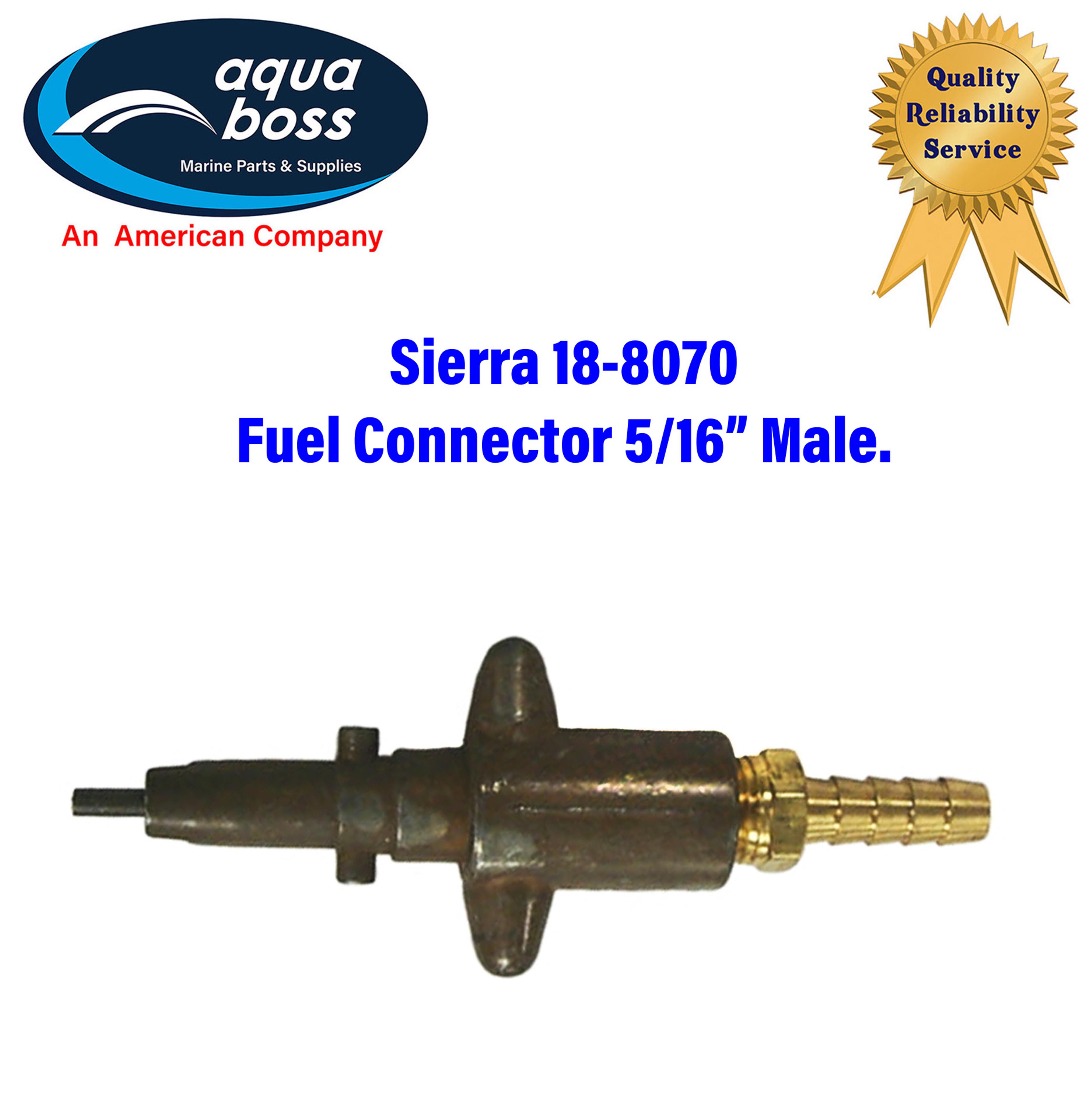 18-8070 Sierra Mercury Fuel Connector 5/16” Male