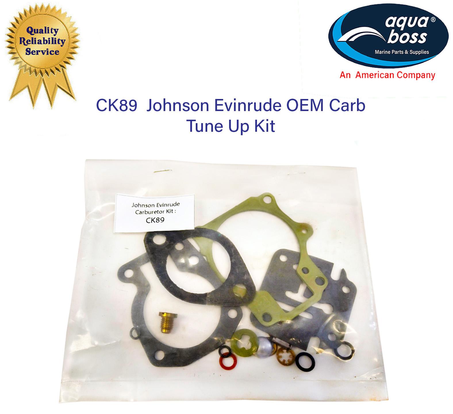 CK89 Johnson Evinrude OEM Carburetor Tune Up Rebuild Kit