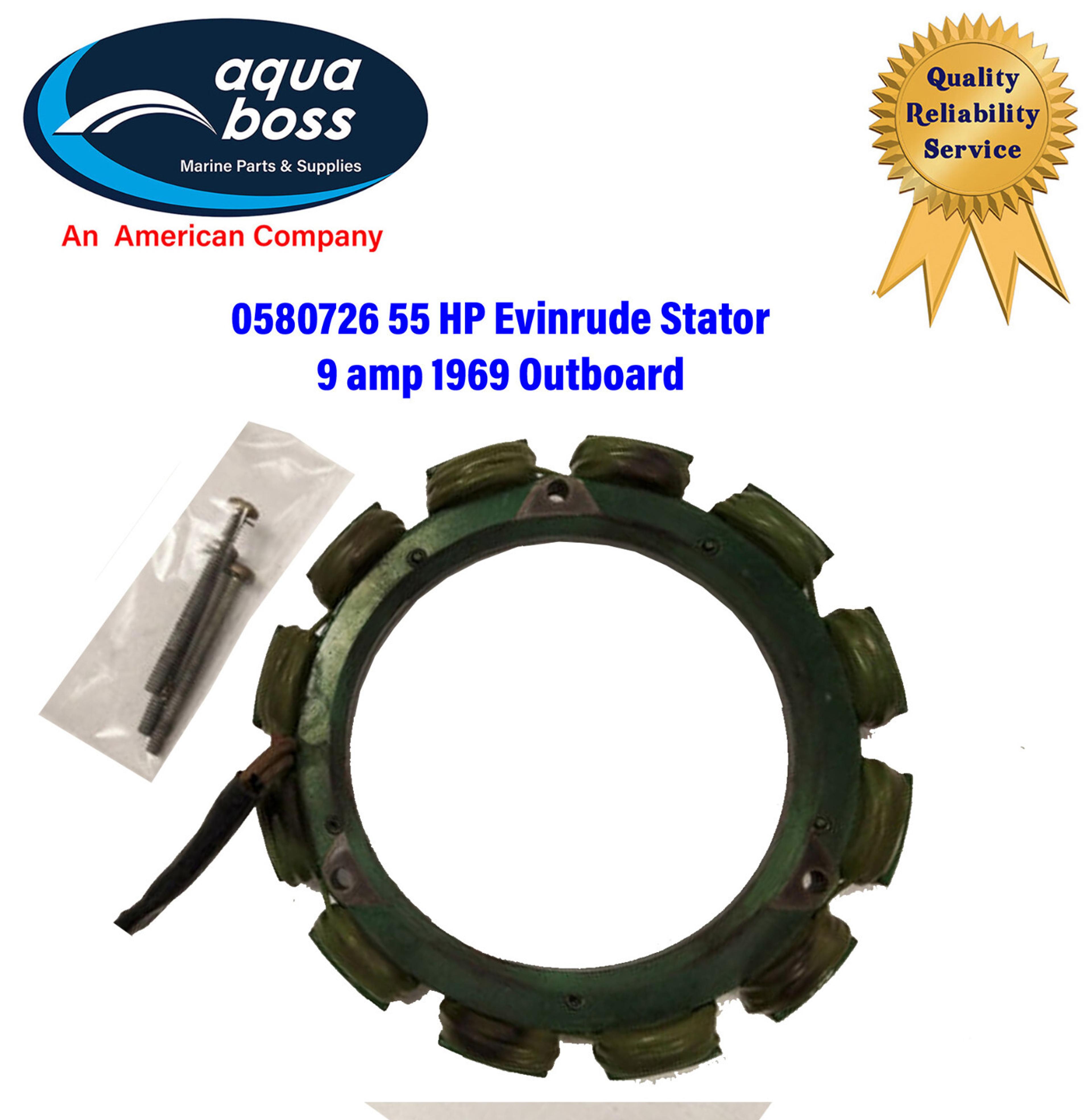 Evinrude Stator 05807269 55 Horse Power 9 amp 1969 Outboard