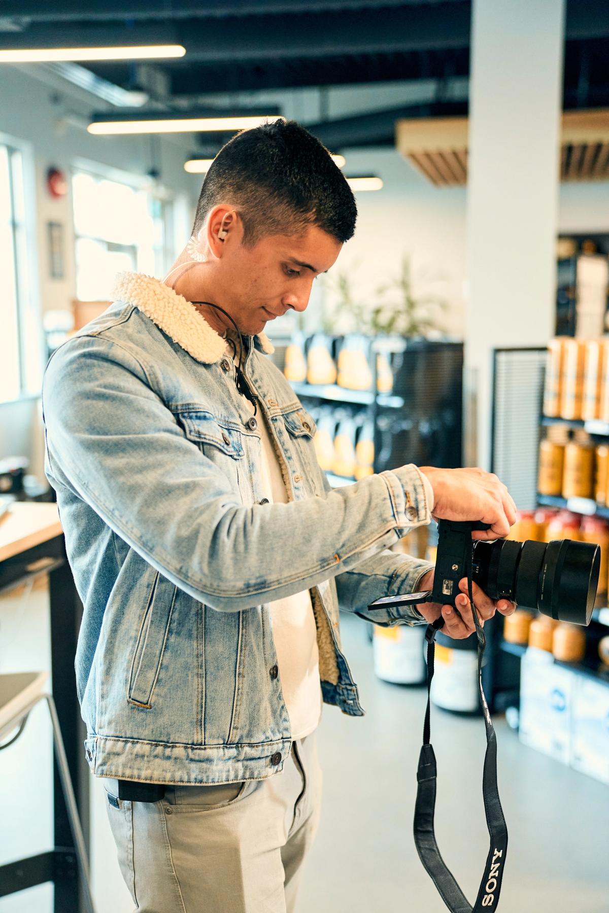 josh with camera at CAT