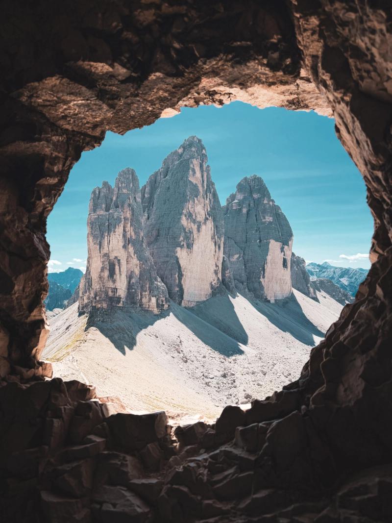 Tre Cime di Lavarado from the Da Luca Trail