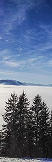A panoramic view of the Alps from Kitzbuhel in Austria.