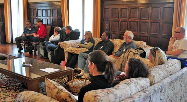 Workshop on how lead a spiritual life in the world conducted by Dandapani in San Diego, California.