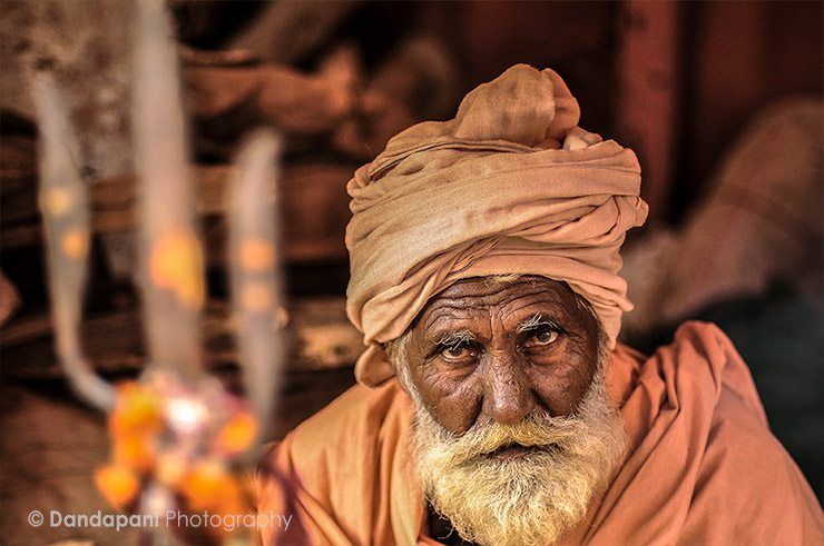 Photo of a monk/sadhu at the Kumbha Mela festival in Allahabad