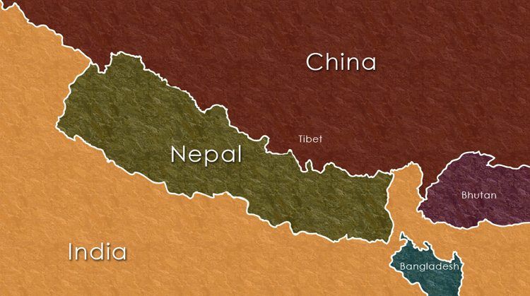 Nepal geographical map