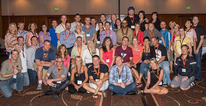 We pose for a group photo at the end of a wonderful day of learning.