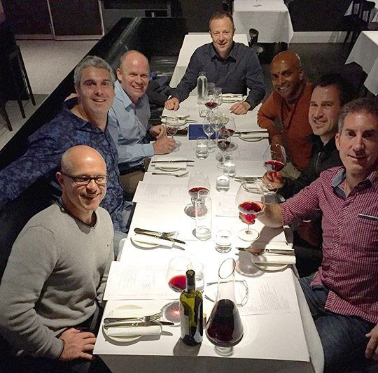 A nice relaxing dinner after an intense of day of study and introspection.