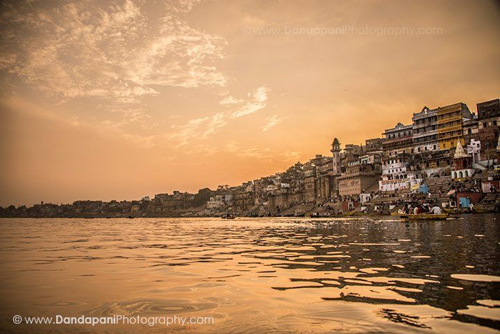 view of town and ghats from river