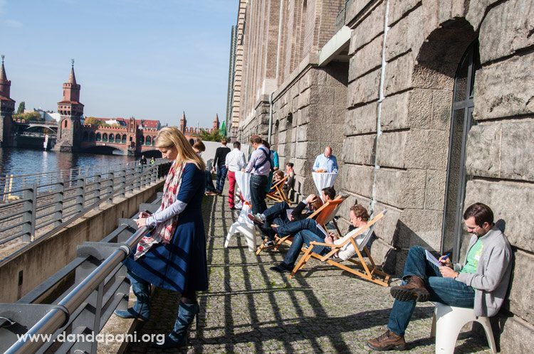 It was such a beautiful warm day that many chose to go outside, sit in the sun and work on their exercises.