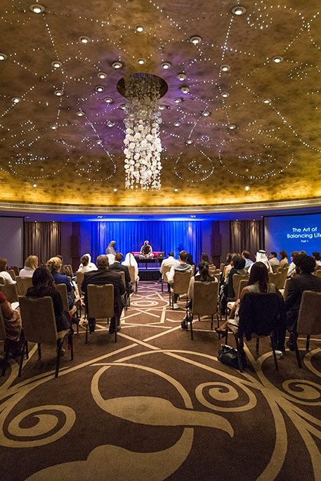 A gorgeous hall at the W hotel in Doha is the venue for the workshop.