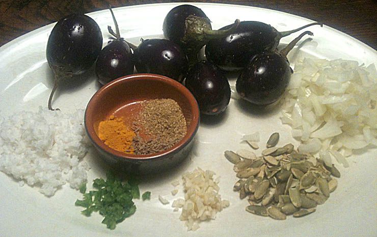 Stuffed Baby Eggplants image