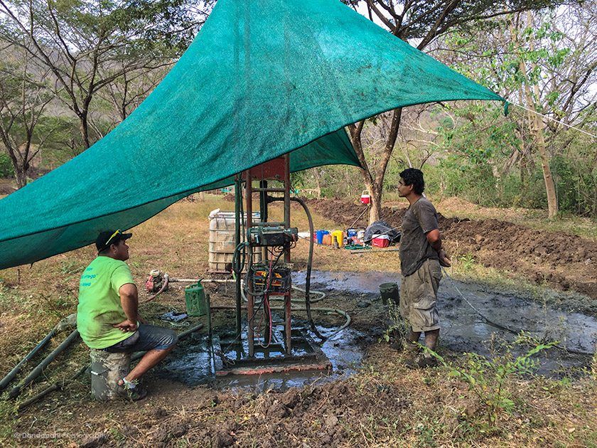 Drilling for water...