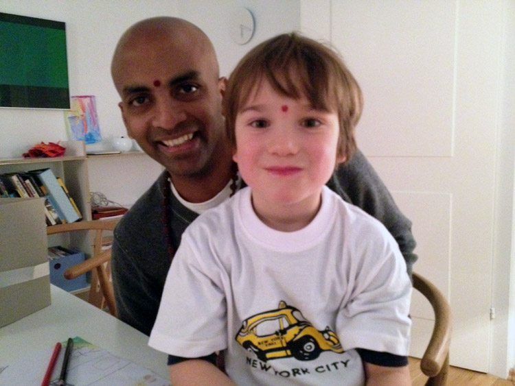 With my friend, 6-year old Anton, in Munich, Germany.