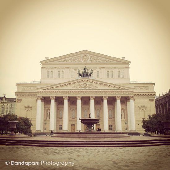 The Bolshoi Theatre is a historic theatre in Moscow, Russia, designed by architect Joseph Bové, which holds performances of ballet and opera.