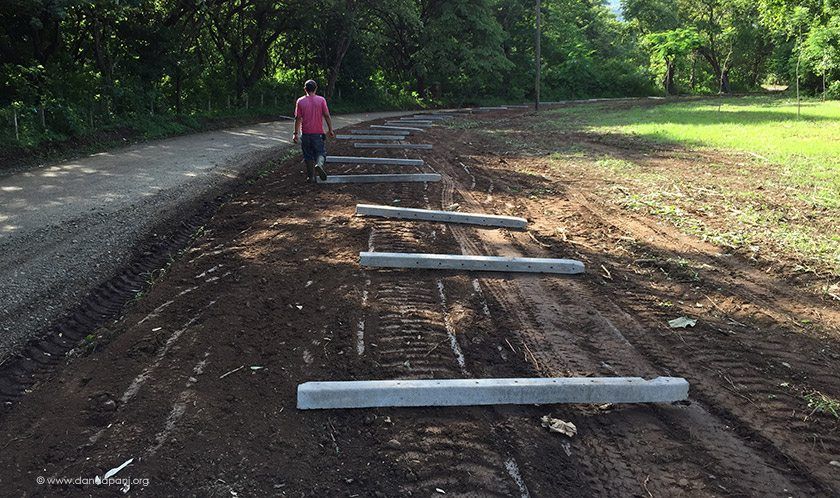 The new fence line about to go up.