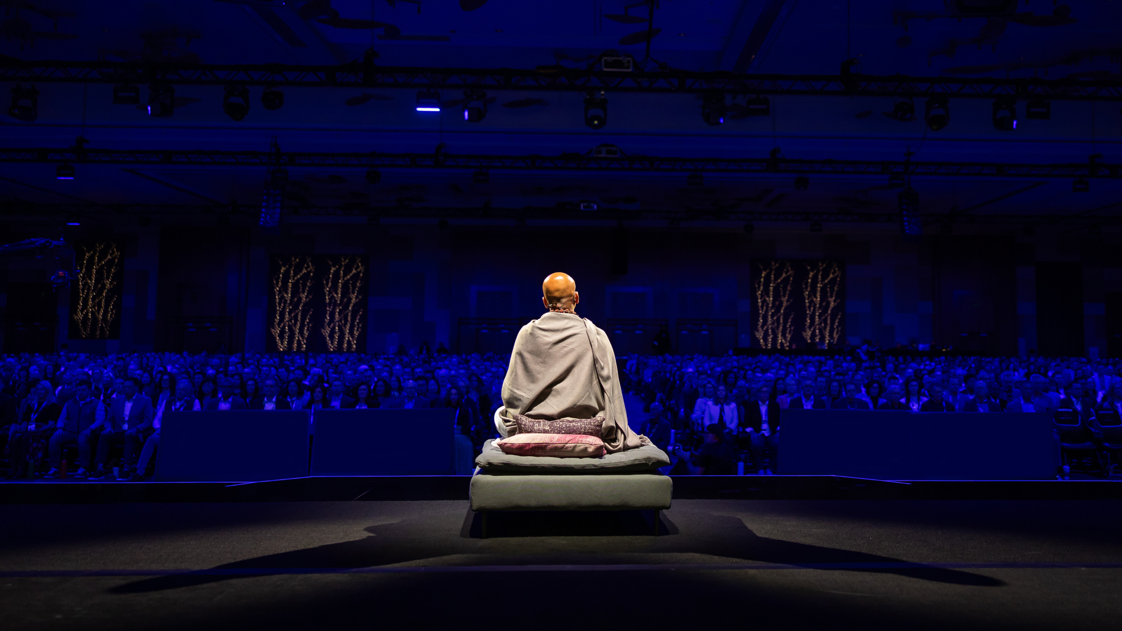Dandapani speaking at an event