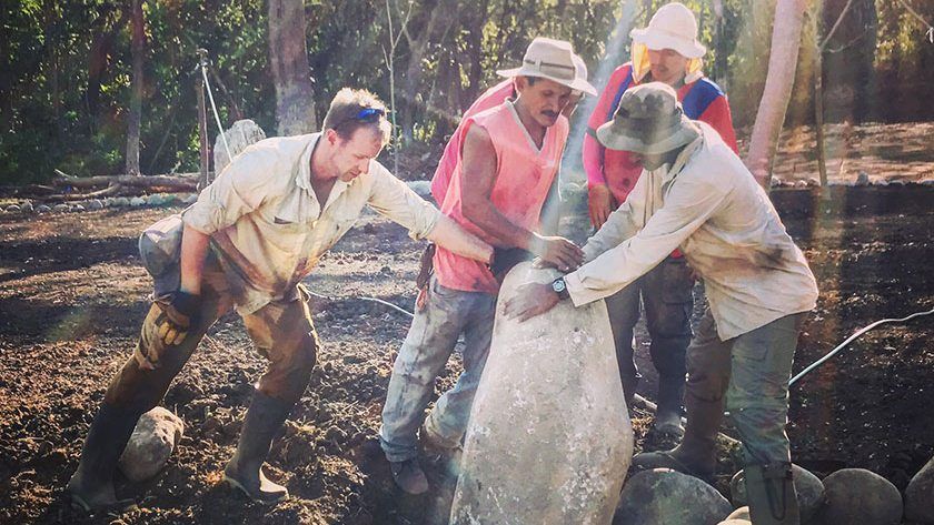 Rock moving, the hard way!