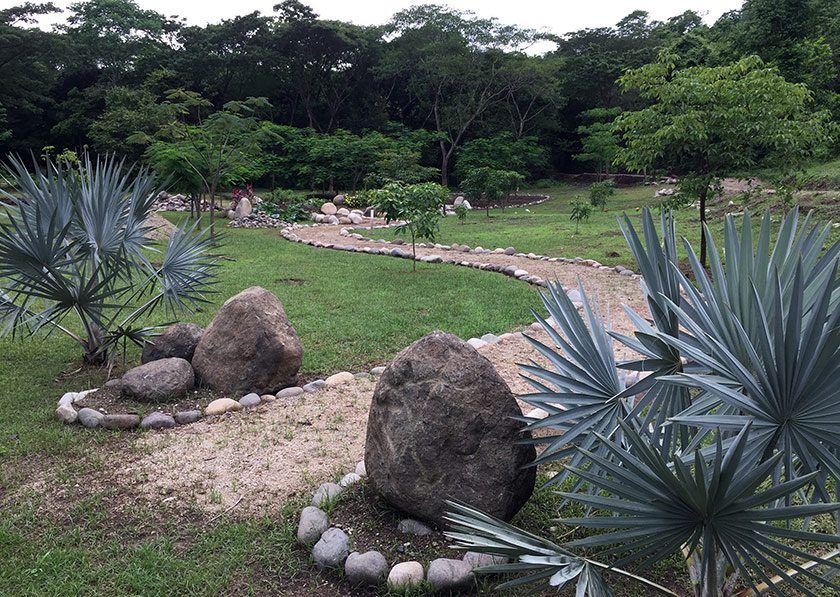 Entrance to the Ganesha Shrine gardens and the path that leads to the future shrine.