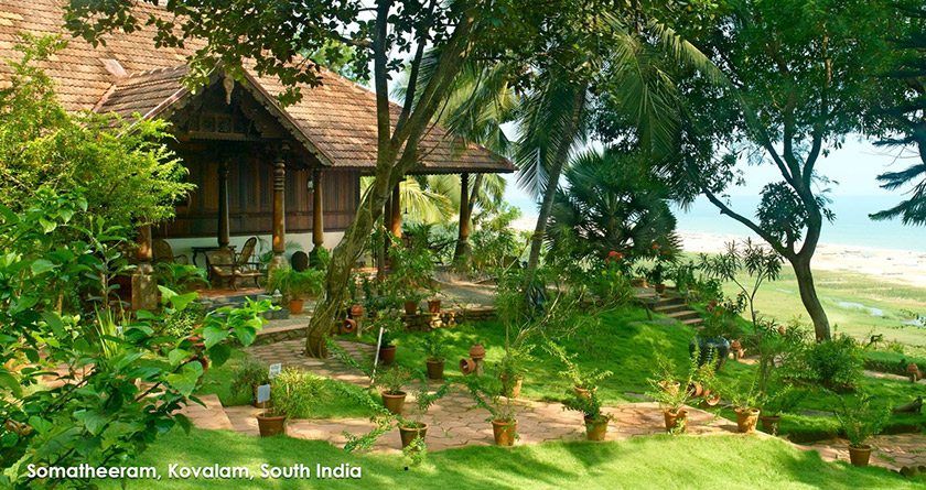 The beautiful seaside Ayurvedic retreat center called Somatheeram in Kovalam where we will spend the first week of our retreat.