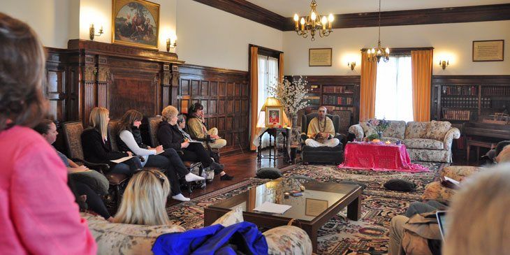 Workshop on how lead a spiritual life in the world conducted by Dandapani in San Diego, California.