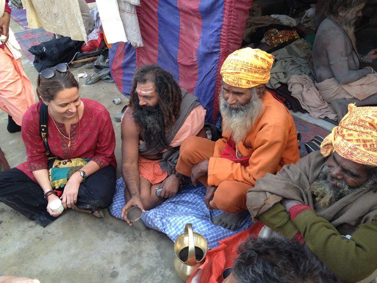 Our participants got to spend time with some of the sadhus, something that they treasured very much.