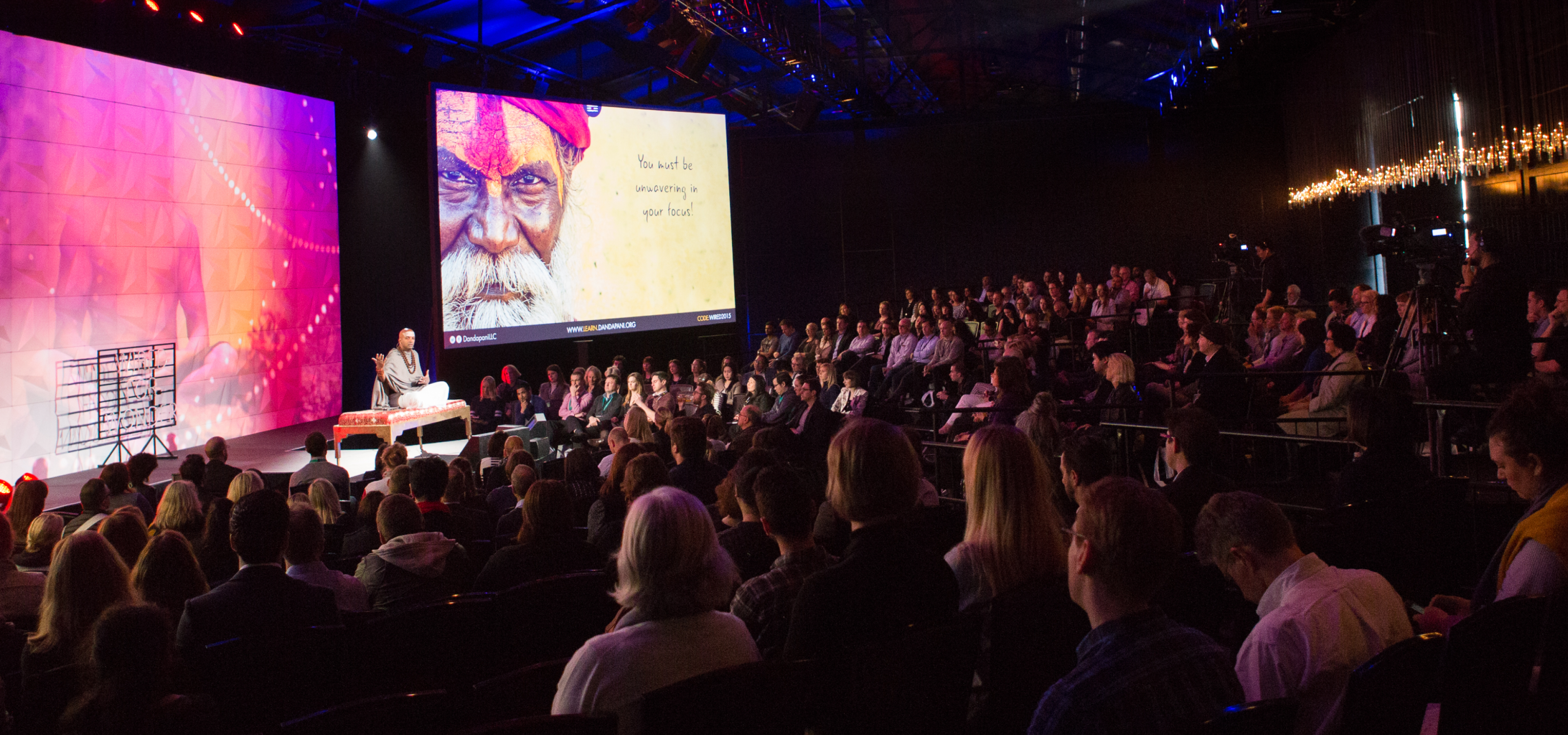 Dandapani speaking at an event
