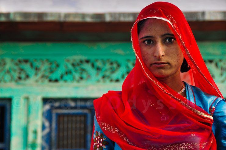 Young Rajasthani girl in Traditional clothing