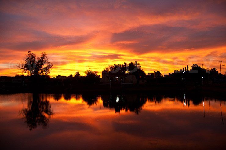 A gorgeous sunset in Chettinad image