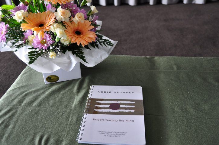 A workshop on "Understanding the Mind" with the Entrepreneurs' Organization in Western Australia conducted by Dandapani of Vedic Odyssey