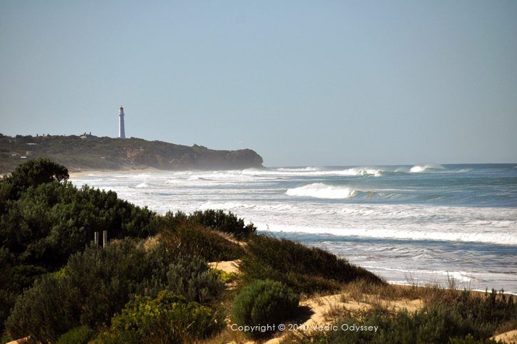 Great Ocean Road drive in Victoria, Australia, heading out to see the 12 Apostles
