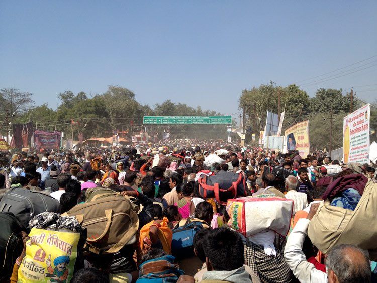 Literally millions are walking in to the main bathing area...