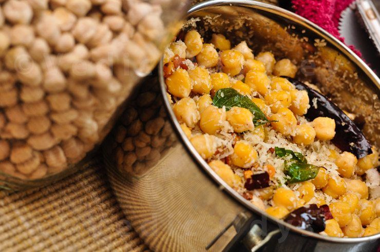 Chickpea sundal recipe dish