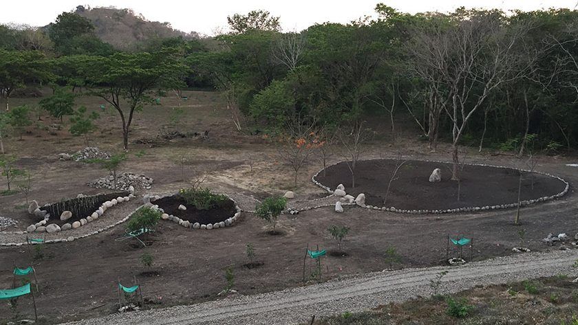 Ganesha Circle's mango-shaped mound