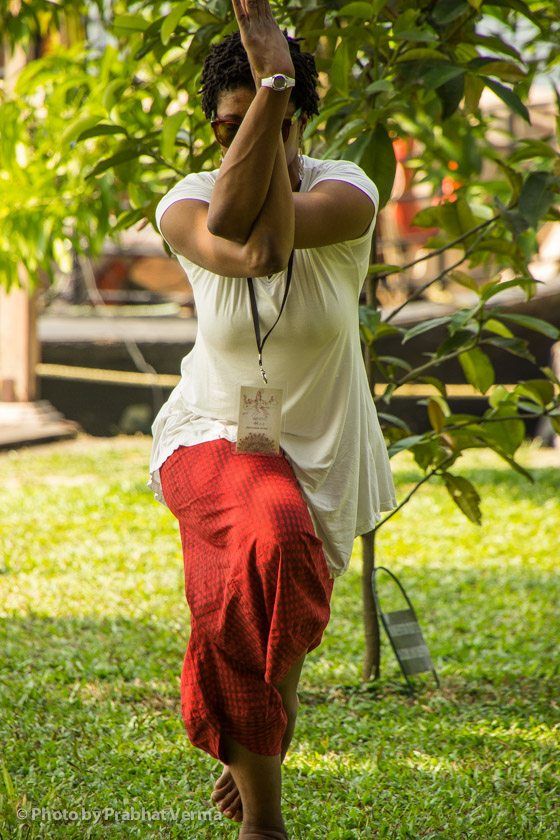 Our day started with yoga asana practice each morning. Classes were tailored for students of all levels.