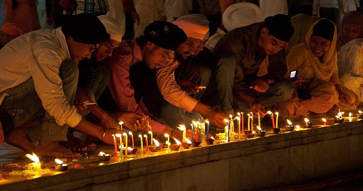 Diwali fireworks at the Golden Temple, Amritsar image