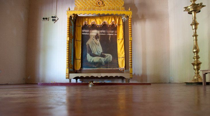 A large painting of Yogaswami