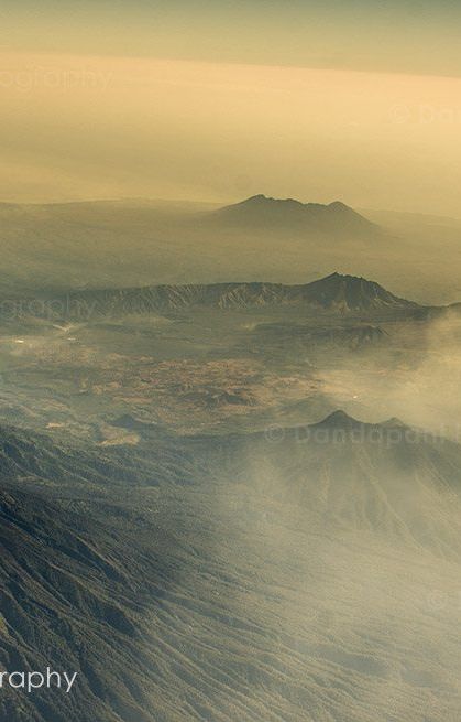 Flying over volcanoes in eastern Java as the sun rises was another spectacular experience this year.