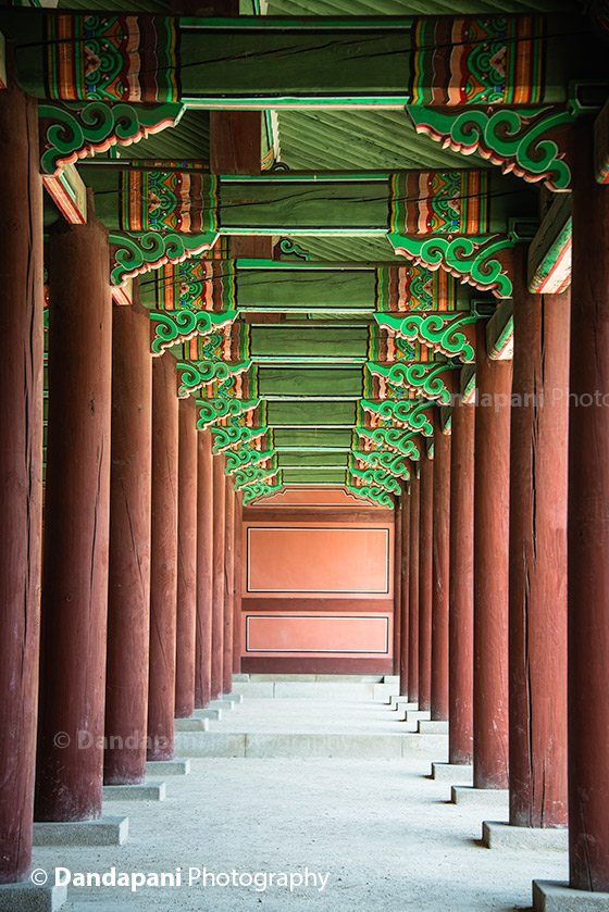 One of the few long corridors within the palace.