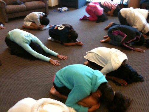 For the young ones that have been coming every year to camp they are very familiar with most of the poses and can do them well.