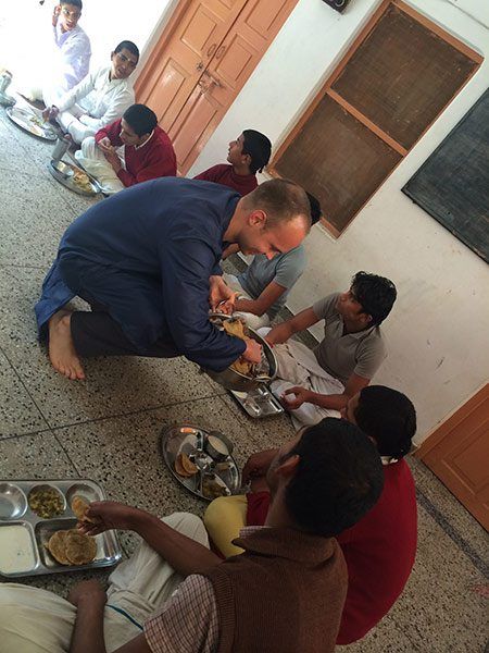 Feeding the priests at the priest training school.